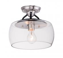 Maxim 26129CLBKSN - Goblet-Semi-Flush Mount