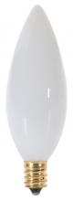  A3688 - 25 Watt BA9 1/2 Incandescent; Gloss White; 2500 Average rated hours; 163 Lumens; Candelabra base;