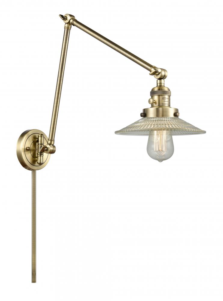 Halophane - 1 Light - 9 inch - Antique Brass - Swing Arm