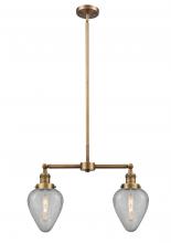  209-BB-G165 - Geneseo - 2 Light - 21 inch - Brushed Brass - Stem Hung - Island Light