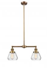  209-BB-G172 - Fulton - 2 Light - 21 inch - Brushed Brass - Stem Hung - Island Light