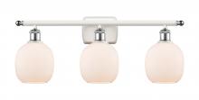 Innovations Lighting 516-3W-WPC-G101-LED - Belfast - 3 Light - 26 inch - White Polished Chrome - Bath Vanity Light