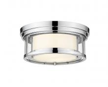 Z-Lite 426F12-CH - 2 Light Flush Mount