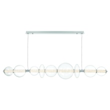 Eurofase 47257-030 - Atomo 74" LED Chandelier In Chrome With Clear Glass