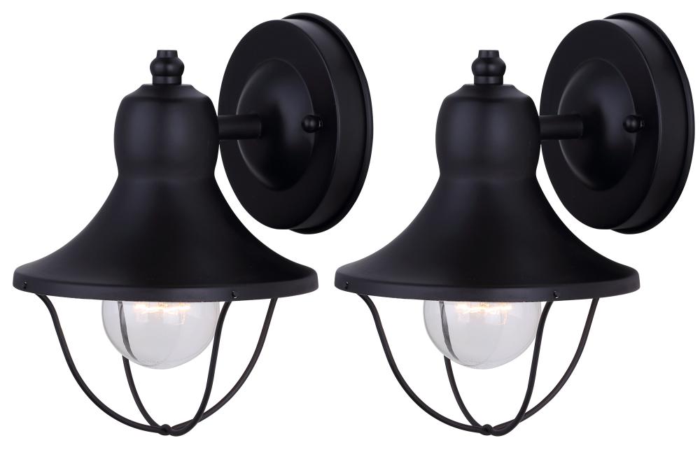 Outdoor 1 Light Outdoor Lantern, Black Finish