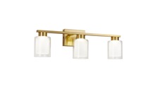 Artcraft AC7393BR - Saville Collection 3-Light Bathroom Vanity Fixture Brass