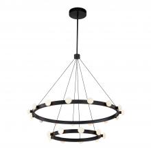 Kuzco Lighting Inc CH63436-BK - Rezz 36-in Black LED Chandeliers