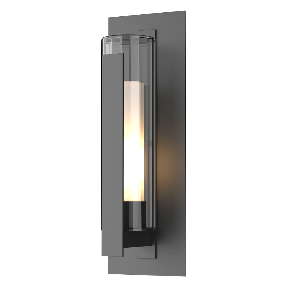 Vertical Bar Fluted Glass Large Outdoor Sconce