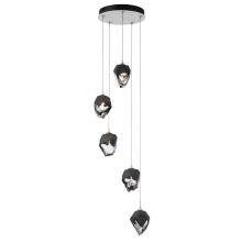 Hubbardton Forge - Canada 131137-SKT-LONG-02-BP0754 - Chrysalis 5-Light Small Crystal Pendant