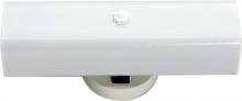 Nuvo SF77/990 - 2 Light - 14&#34; Vanity with White &#34;U&#34; Channel Glass with Convenience Outlet - White Finish