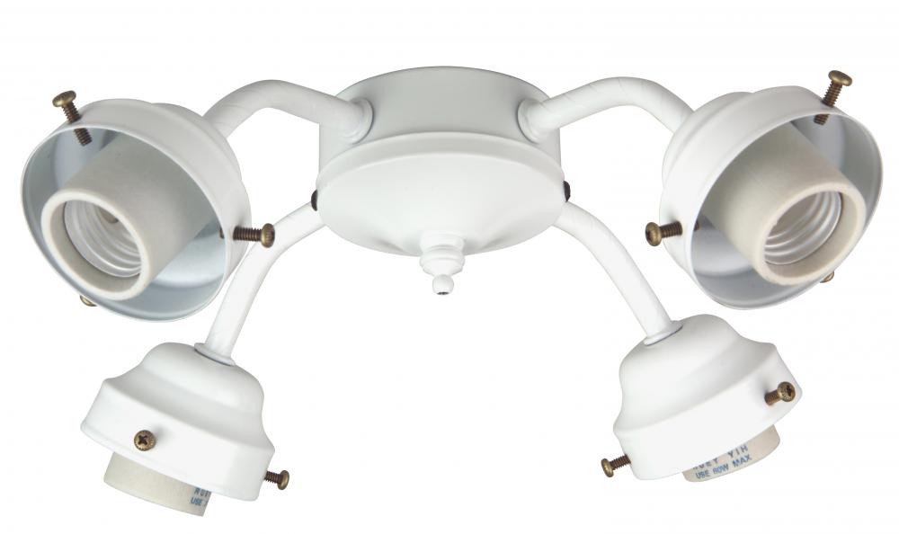 Universal 4 Light Fitter in White