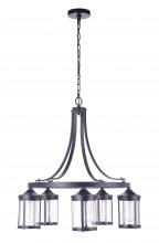 Craftmade 55325-FB - Elliot 5 Light Chandelier in Flat Black