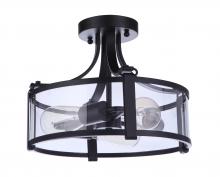 Craftmade 55353-FB - Elliot 3 Light Semi Flush in Flat Black