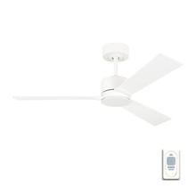 VC Monte Carlo Fans 3RZR44RZW - Rozzen 44" Indoor/Outdoor Matte White Ceiling Fan with Remote Control