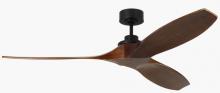 VC Monte Carlo Fans 3CLNSM60MBK - Collins 60" Smart Indoor/Outdoor Ceiling Fan - Matte Black Housing with Dark Walnut Blades